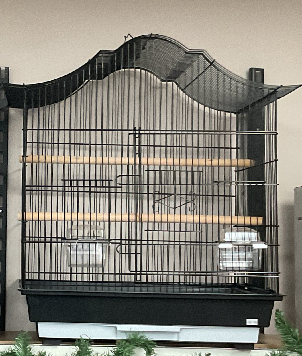 Cage Camélia pour Petits Oiseaux, 51x41x61cm, Noire