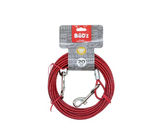 Bud'z Câble D'attache 20' / 6m (pour Chiens Jusqu'à 60 Lb)