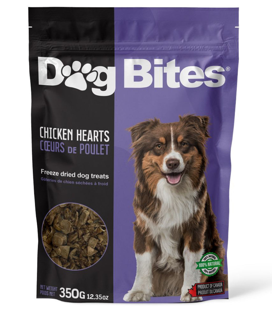 Sachet de cœurs de poulet Dog Bites