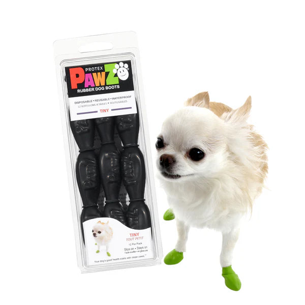 Protex Pawz-Bottillons Jetables ou Réutilisables en Caoutchouc (Ballounes) paquet de 12, Noirs