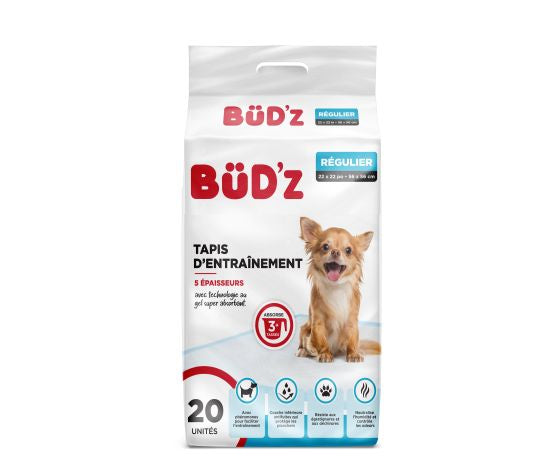 Büd’z-Tapis d’Entraînement pour la Propreté des Chiens, 56 x56 cm