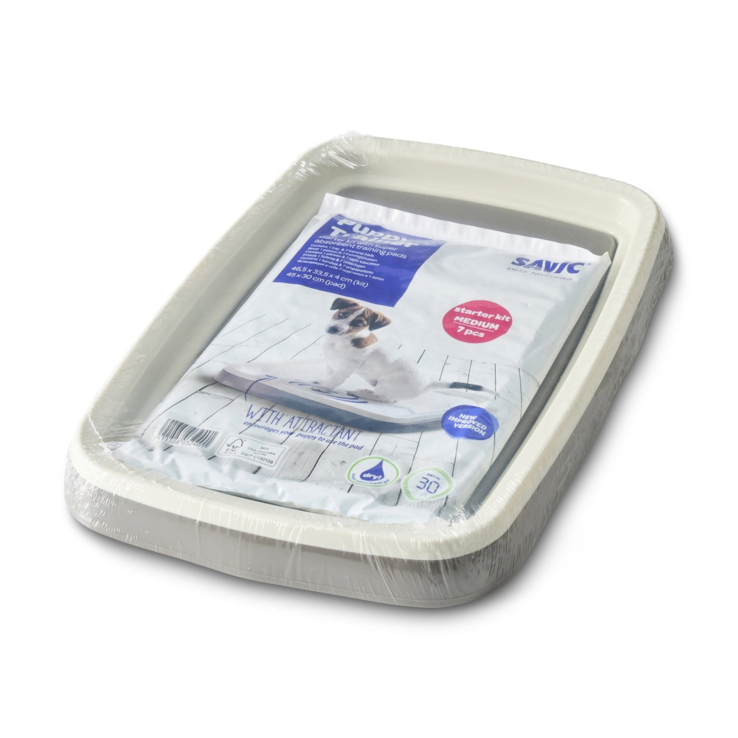 Savic-Kit de Départ pour la mise à la propreté pour les chiens. Contient un Plateau et 7 Tapis Éducateur.