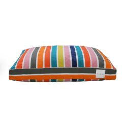 Grand lit à motif ligné pour grands chiens, Kort &Co. 90x114cm. Housse lavable.