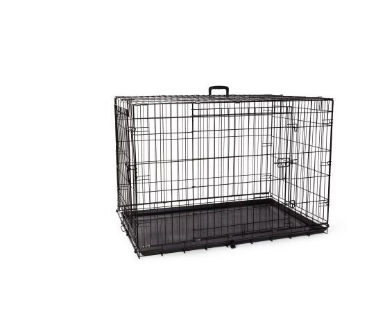 Büd’z-Cage grillagée noire pour chiens, 2 portes, 42pouces.
