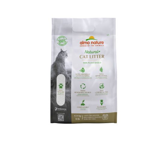 Almo Nature Litière Agglomérante De Fibre Végétale, Contrôle Des Odeurs, 10lb