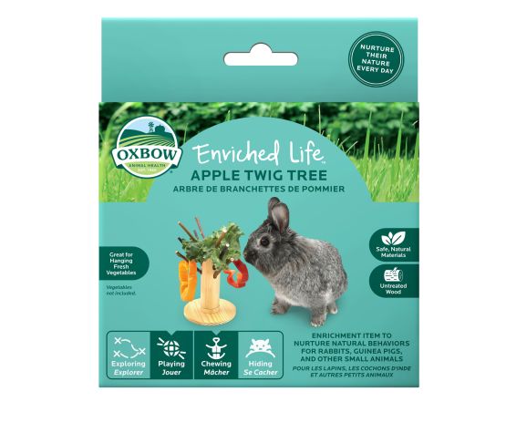 Jeux interactif avec branchettes de pommier Oxbow Enriched Life