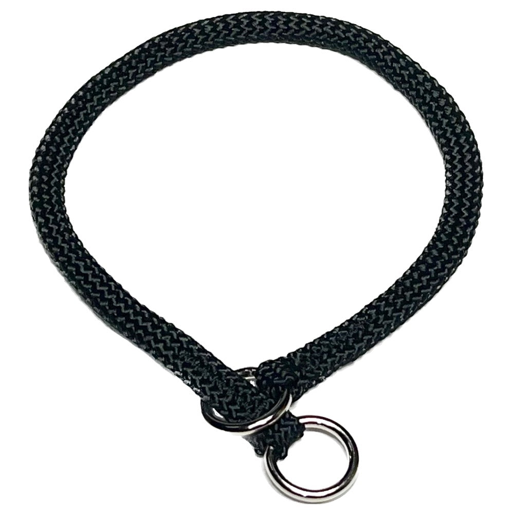 Hunter-Collier de Dressage en Nylon Plat, Noir