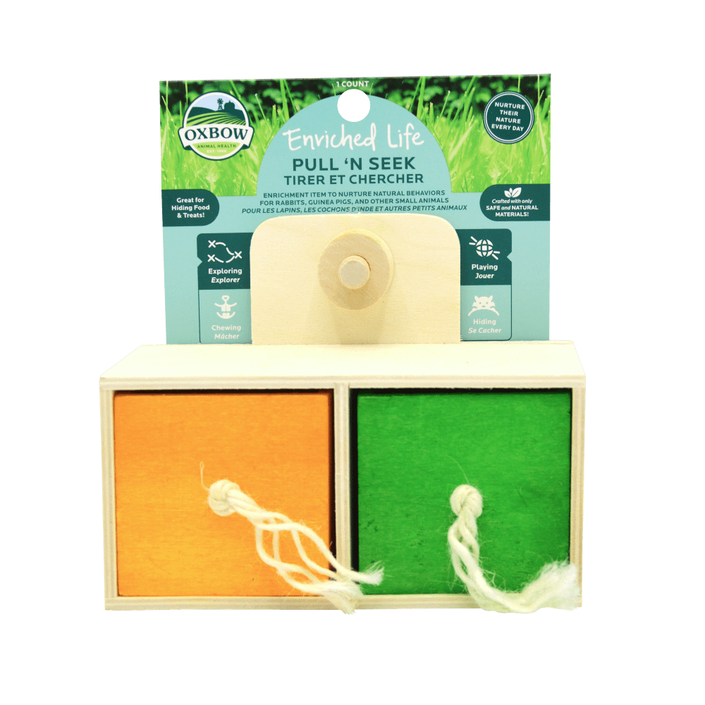 Tiroirs interactifs Tirer et Chercher pour petits animaux Enriched Life Oxbow