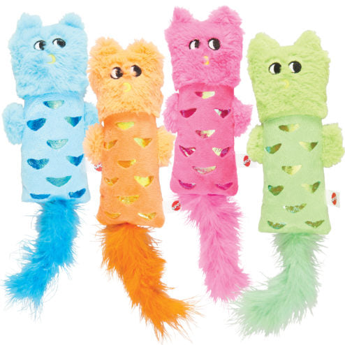 Jouet Hug’n Kick,grande peluche remplie d’herbe à chats.