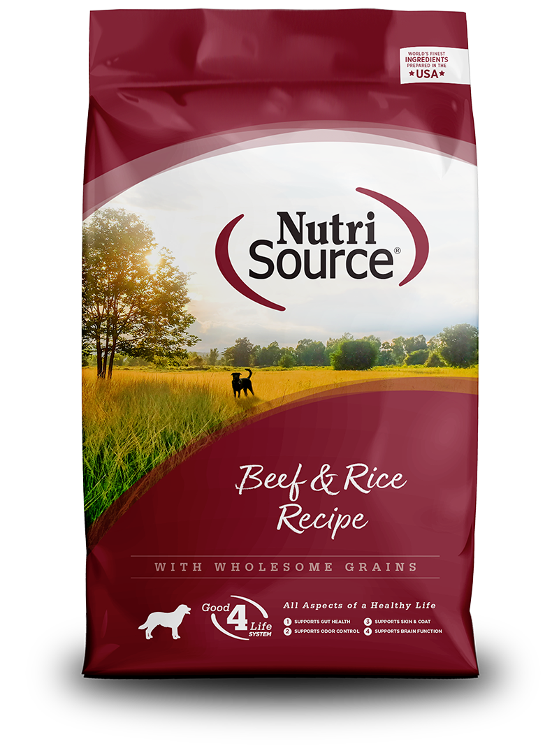 NutriSource-Recette de bœuf et de riz, 11.79kg.