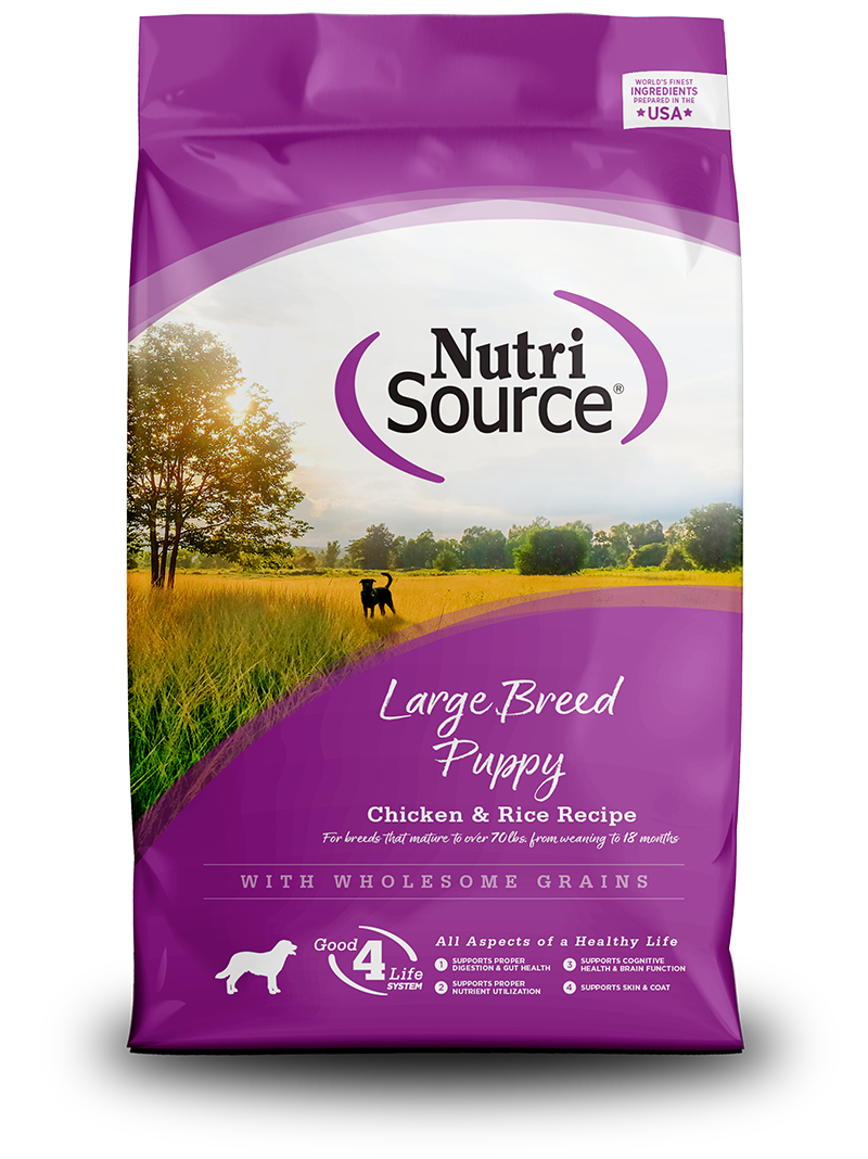 Nutrisource Chiot grande race avec grains 26lbs