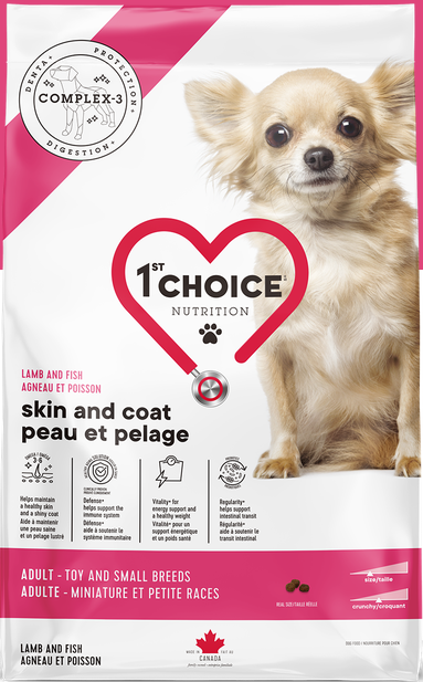 1st Choice Peau et Pelage chiens adultes Miniatures et de Petites races formule agneau