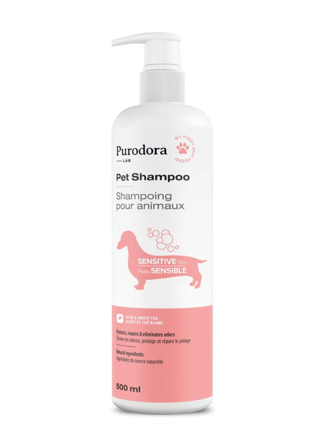 Purodora-Shampoing pour Animaux, Peau Sensible, 500 ml