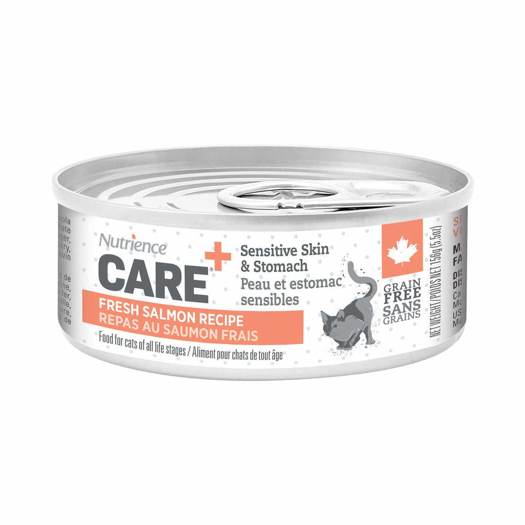 Nutrience Care+ Saumon Frais, Peau et Estomac Sensible -Pâté pour chat 156g
